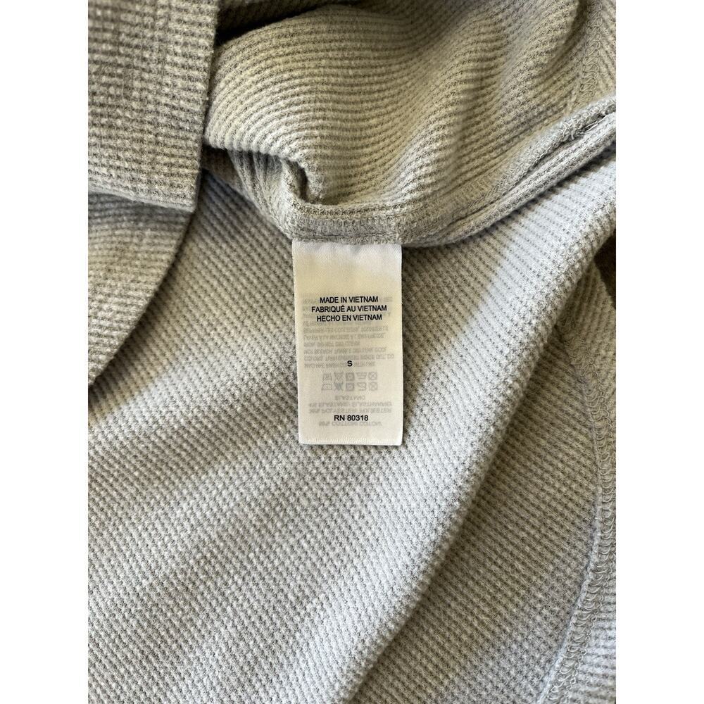 Lucky Brand Women’s Funnel Neck Long Sleeve Waffle Knit Top Heather Grey Small - Picture 7 of 12